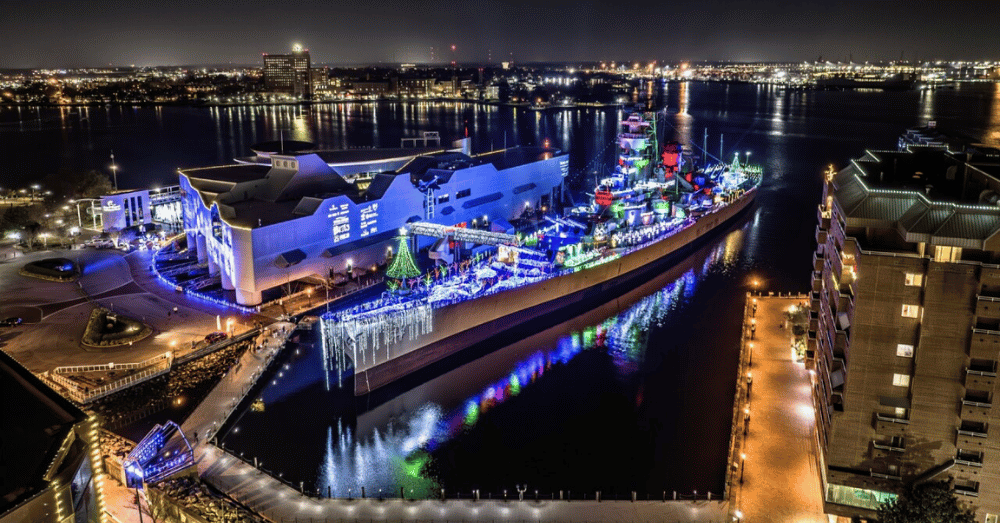 Top Holiday Light Displays Worth the Trip - Nauticus’ WinterFest on the Wisconsin